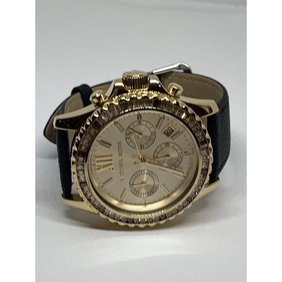 Michael Kors MK5874 Women's Leather Analog Dial Quartz Genuine Watch Watch BP613 - Picture 6 of 11